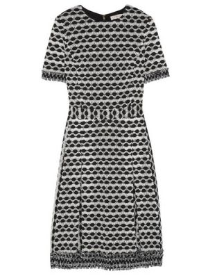 Tory Burch black and white geometric print dress worn by Kate Middleton the Duchess of Cambridge in NZ.jpg
